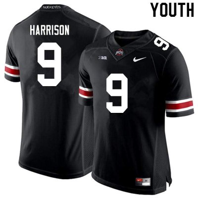 Youth Ohio State Buckeyes #9 Zach Harrison Black Nike NCAA College Football Jersey February DAR8544UM